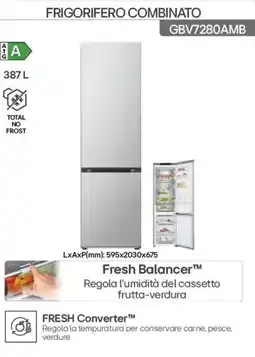 Trony FRIGORIFERO COMBINATO GBV7280AMB offerta