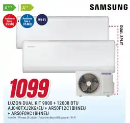 Trony SAMSUNG LUZON DUAL KIT 9000 + 12000 BTU AJ040TXJ2KG/EU + AR50F12C1BHNEU AR50F09 C1 BHNEU offerta