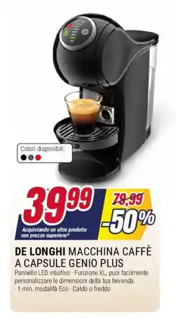 Trony De longhi macchina caffè a capsule genio plus offerta