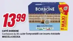 Trony Caffè borbone confezione da 80 cialde compostabili con incarto riciclabile miscela decisa offerta