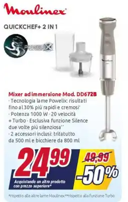 Trony Moulinex Mixer ad immersione Mod. DD672B offerta