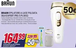 Trony BRAUN EPILATORE A LUCE PULSATA SILK-EXPERT PRO 5 PL5052 offerta