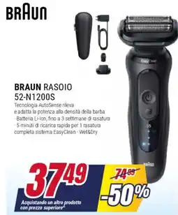 Trony BRAUN RASOIO 52-N1200S offerta