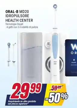 Trony ORAL-B MD20 IDROPULSORE HEALTH CENTER offerta