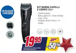 Trony Panasonic KIT BARBA CAPELLI E CORPO GB61 offerta