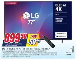 Trony LG TV OLED AI 77" SERIE B5 - OLED77B56LA offerta