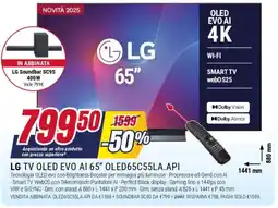 Trony LG TV OLED EVO AI 65" OLED65C55LA.API offerta
