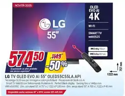 Trony LG TV OLED EVO AI 55" OLED55C55LA.API offerta