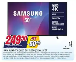 Trony SAMSUNG TV QLED 50" QE50Q7FAAUXZT offerta
