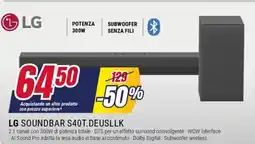 Trony LG SOUNDBAR S40T.DEUSLLK offerta