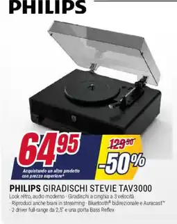 Trony PHILIPS GIRADISCHI STEVIE TAV3000 offerta
