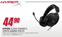 Trony Hyperx cloud stinger 2 cuffie gaming per pc offerta