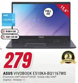Trony ASUS VIVOBOOK E510KA-BQ1167WS offerta