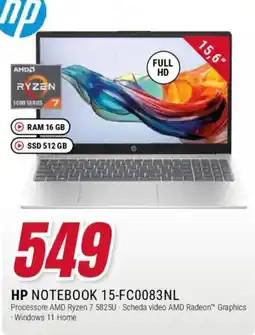 Trony HP NOTEBOOK 15-FC0083NL offerta