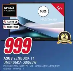 Trony ASUS ZENBOOK 14 UM3406KA-QD065W offerta