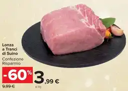 Carrefour Market Lonza a Tranci di Suino offerta