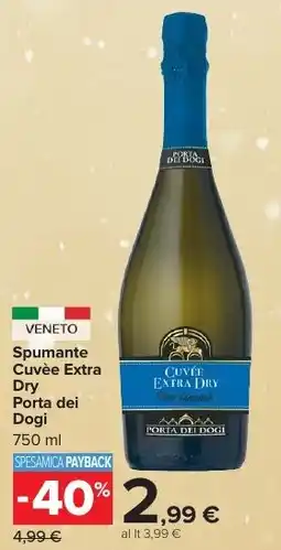 Carrefour Market Spumante Cuvée Extra Dry Porta dei Dogi offerta
