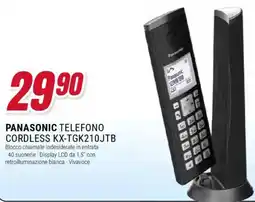 Trony PANASONIC TELEFONO CORDLESS KX-TGK210JTB offerta
