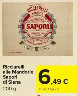 Carrefour Market Ricciarelli alle Mandorle Sapori offerta