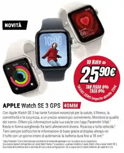 Trony APPLE Watch SE 3 GPS 40MM offerta