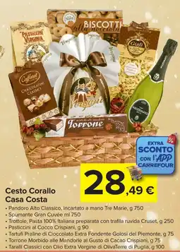 Carrefour Market Cesto Corallo Casa Costa offerta