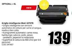 MediaWorld Moulinex Griglia intelligente Mod. GI7278 offerta