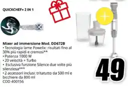 MediaWorld Moulinex Mixer ad immersione Mod. DD672B offerta