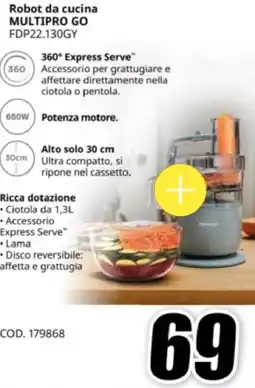 MediaWorld Kenwood robot da cucina multipro go FDP22.130GY offerta