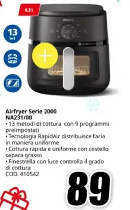 MediaWorld PHILIPS Airfryer Serie 2000 NA231/00 offerta