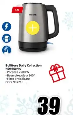 MediaWorld PHILIPS Bollitore Daily Collection HD9350/90 offerta