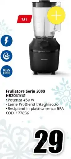 MediaWorld PHILIPS Frullatore Serie 3000 HR2041/41 offerta