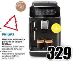 MediaWorld PHILIPS Macchina automatica per caffè in chicchi EP3324/4 offerta