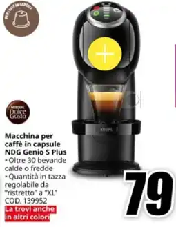 MediaWorld Macchina per caffè in capsule NDG Genio S Plus offerta