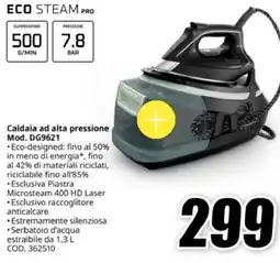 MediaWorld Rowenta eco steam pro Caldaia ad alta pressione Mod. DG9621 offerta