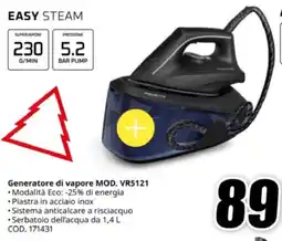 MediaWorld Lavazza easy steam Generatore di vapore MOD. VR5121 offerta