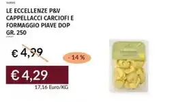 Prezzemolo e Vitale Le eccellenze p&v cappellacci carciofi e formaggio piave dop offerta