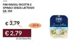 Prezzemolo e Vitale Fini ravioli ricotta e spinaci senza lattosio offerta