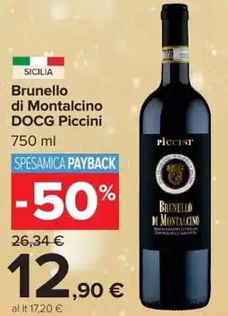 Carrefour Market Brunello di Montalcino DOCG Piccini offerta