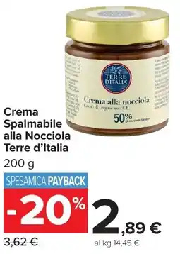 Carrefour Market Crema Spalmabile alla Nocciola Terre d'Italia offerta