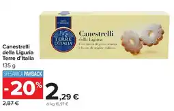 Carrefour Market Canestrelli della Liguria Terre d'Italia offerta