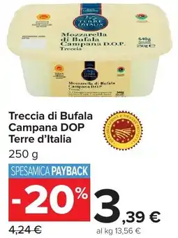 Carrefour Market Treccia di Bufala Campana DOP Terre d'Italia offerta