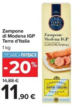 Carrefour Market Zampone di Modena IGP Terre d'Italia offerta