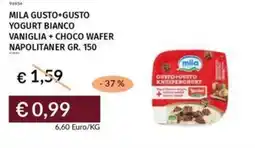 Prezzemolo e Vitale Mila gusto+gusto yogurt bianco vaniglia + choco wafer napolitaner offerta