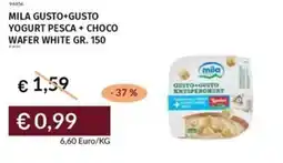 Prezzemolo e Vitale Mila gusto+gusto yogurt pesca + choco wafer white offerta