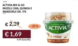 Prezzemolo e Vitale Activia mix & go muesli chia, quinoa e mandorle offerta