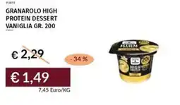 Prezzemolo e Vitale Granarolo high protein dessert vaniglia offerta