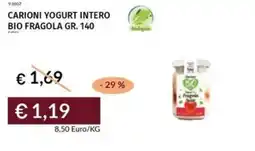 Prezzemolo e Vitale Carioni yogurt intero bio fragola offerta