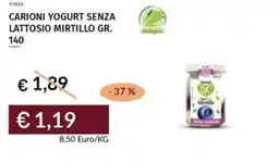 Prezzemolo e Vitale Carioni yogurt senza lattosio mirtillo offerta