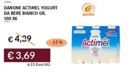 Prezzemolo e Vitale Danone actimel yogurt da bere bianco offerta