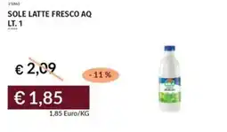 Prezzemolo e Vitale Sole latte fresco aq offerta